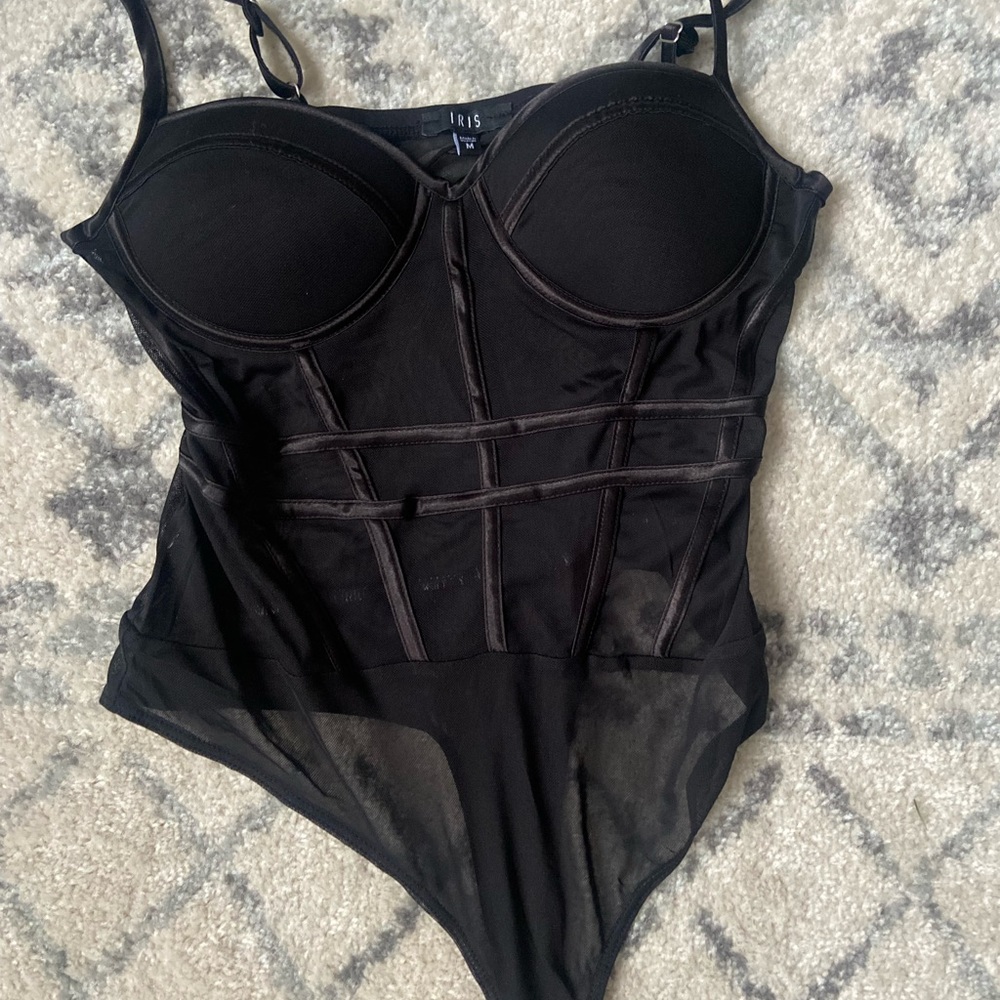 Sexy bustier top with sheer feautures